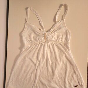 Hollister Tank Top with Vintage Eyelet Lace Trim